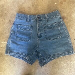 Madewell structured sailor denim shorts size 27 blue